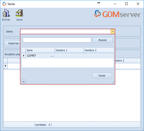 GOM server Config BuscarSerie 2