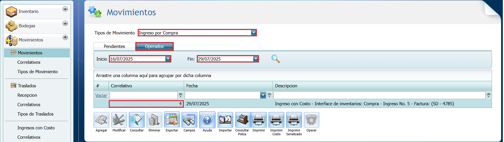 GOMserver Windows Producto Kardex Nube