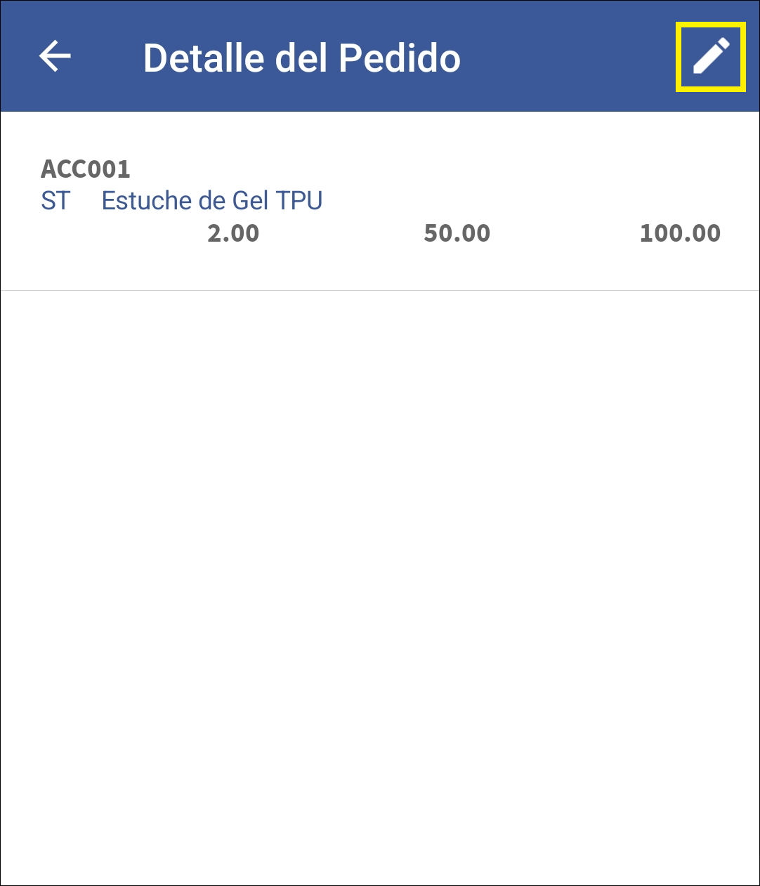 GOMserver App Pedido Guardados Detalle