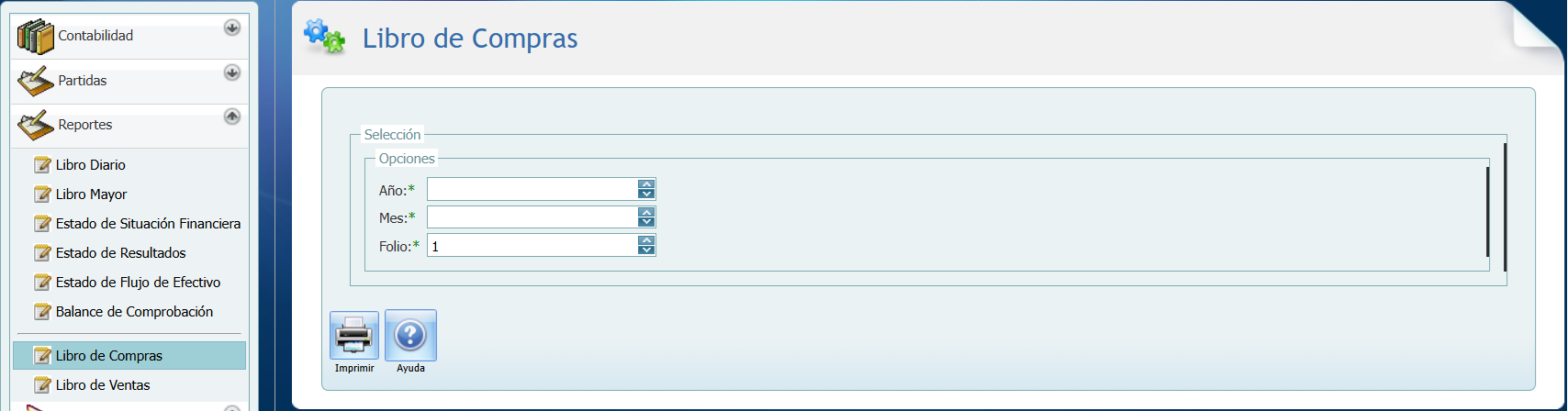 Contabilidad Reportes Libro Compras SV