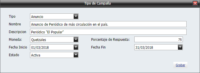 Cuantas Por Cobrar Clientes Campana Ventana Llena