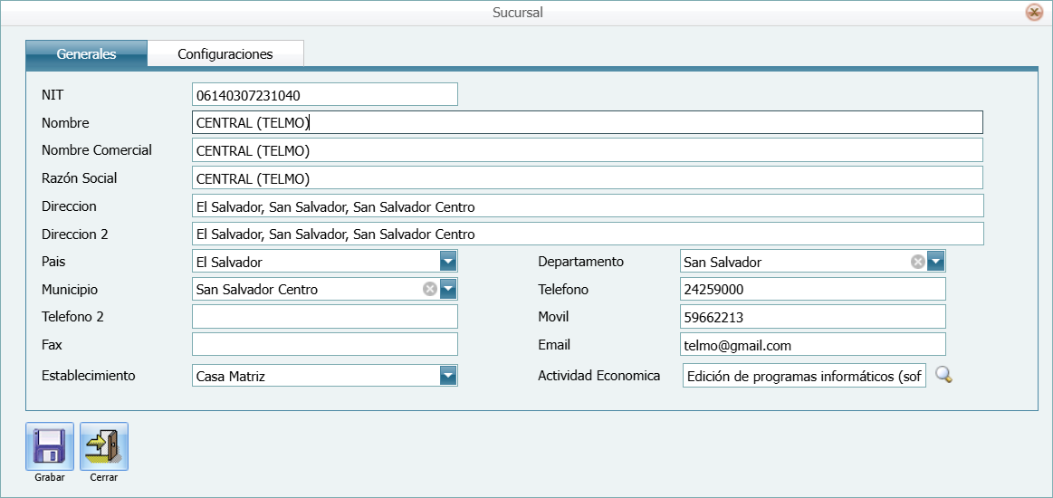 Sucursal Generales Llena
