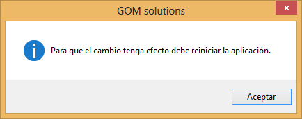 GOM server POS - Cambio Sucursal Mensaje
