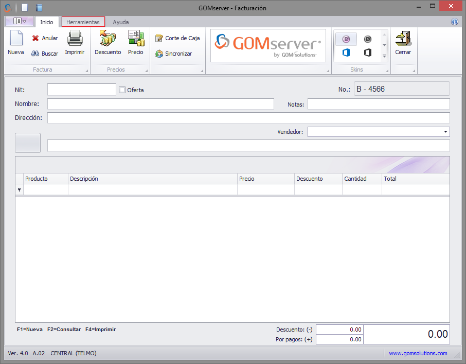 GOMserver POS Facturacion