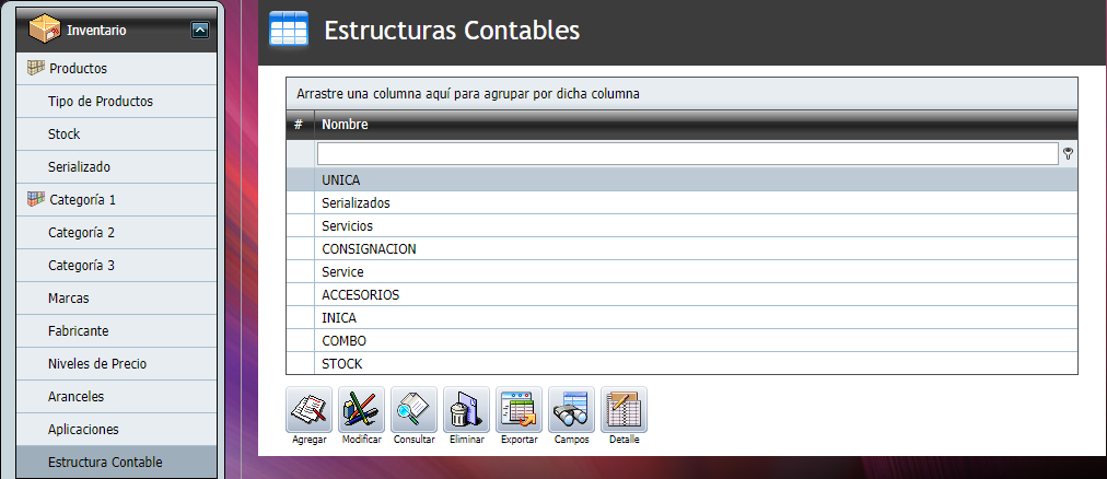 Inventario Estructura Contable