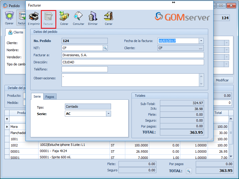 GOM server Config ImprimeTickets 1