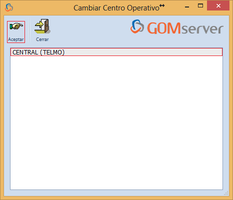 GOM server POS - Cambio Sucursal