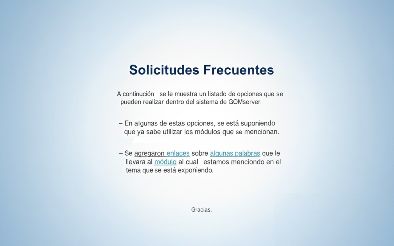 Solicitudes Frecuentes