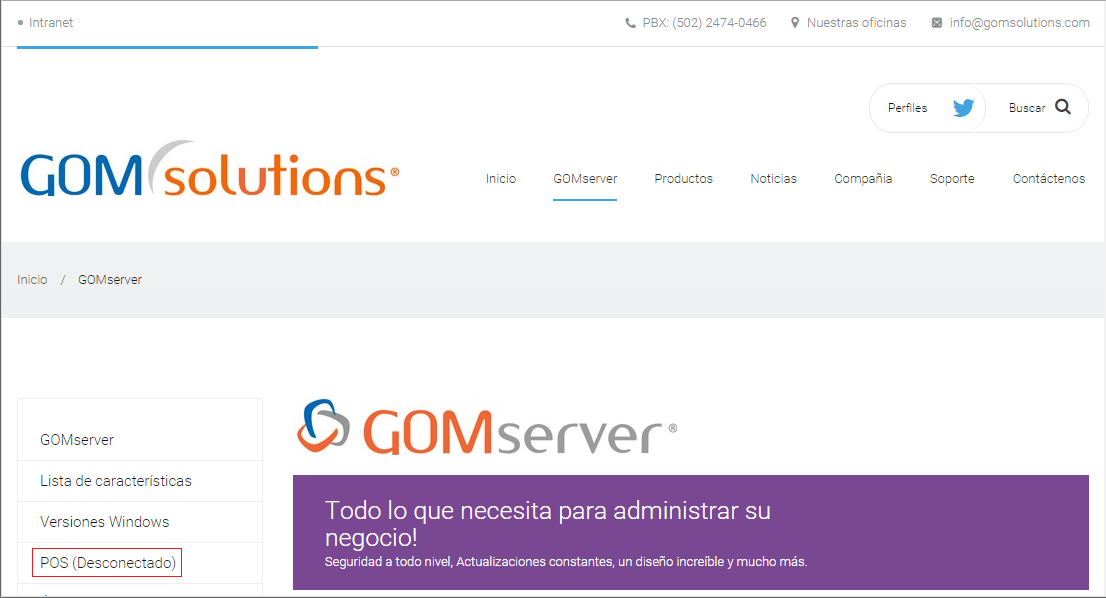Instalacion POS GOMserver