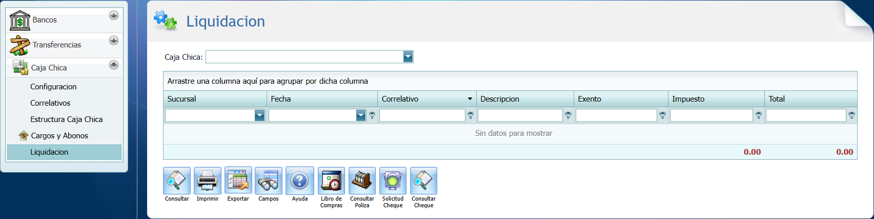 Caja Chica Liquidacion