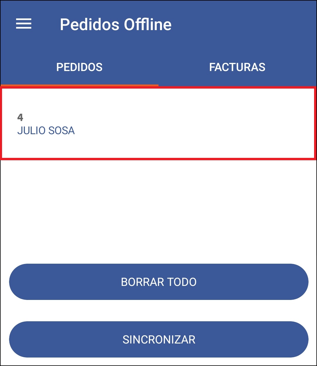 GOMserver App Inicio Offline SubMenu Offline Pedido