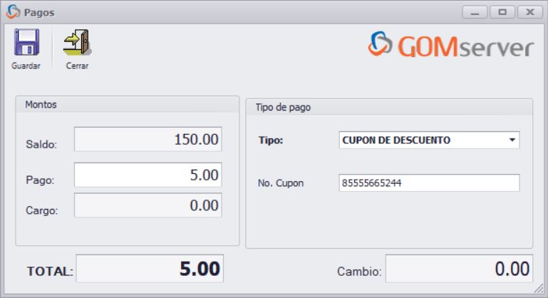 S F Cupon Descuento Pedido Cobrar