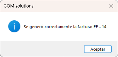 GOMserver Windows Pedido Agregar Descripcion Facturar Imprimir No