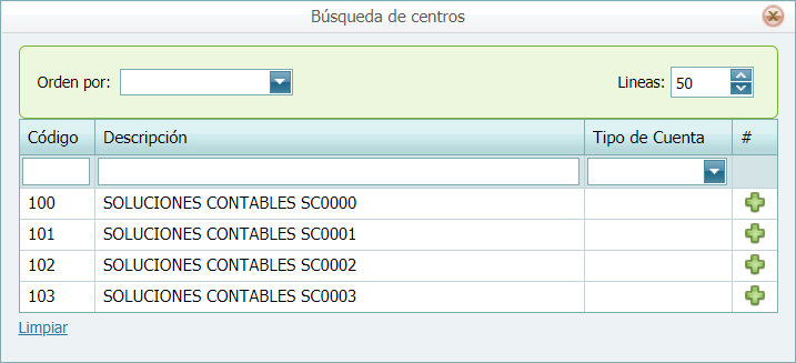 Partidas Partidas de Trabajo Busqueda Lista