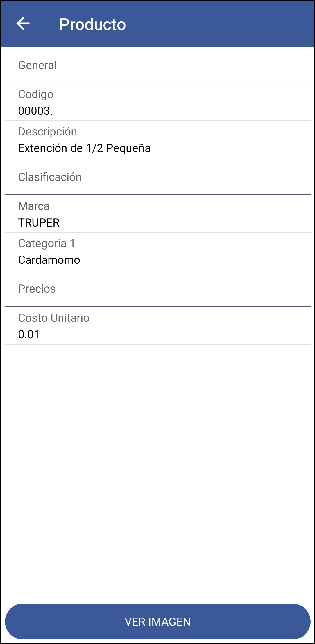 GOMserver App Productos Ventana Info