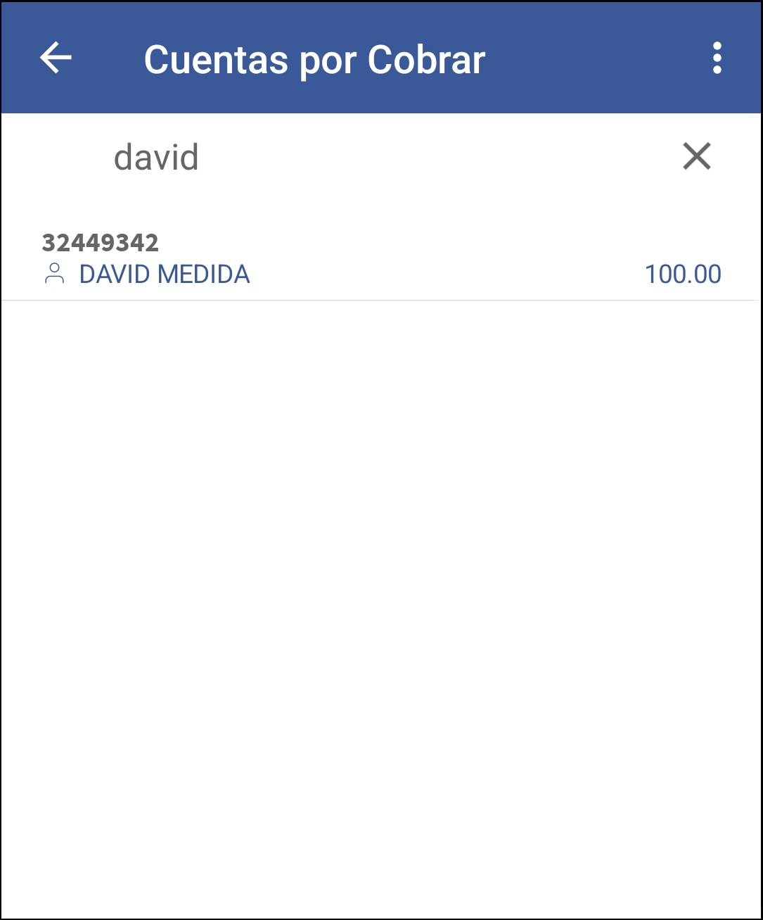 GOMserver App CXC Documento por Cobrar Ventana