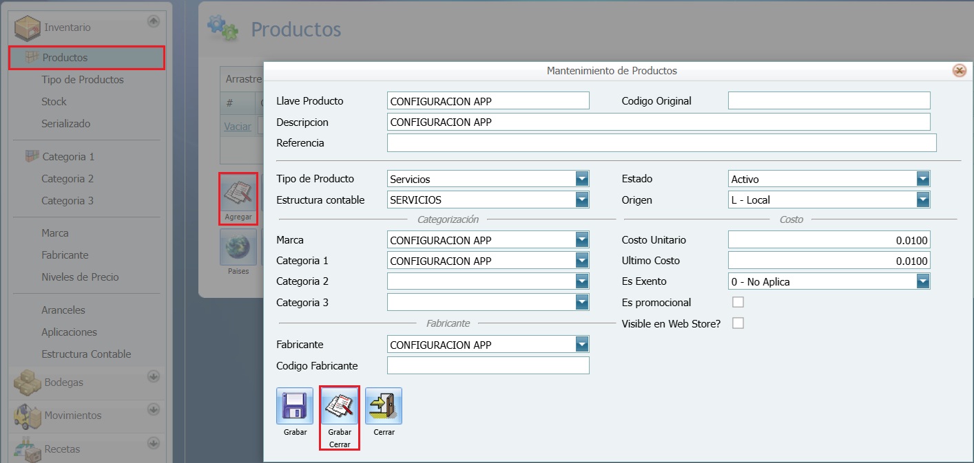 GOMserver App Producto