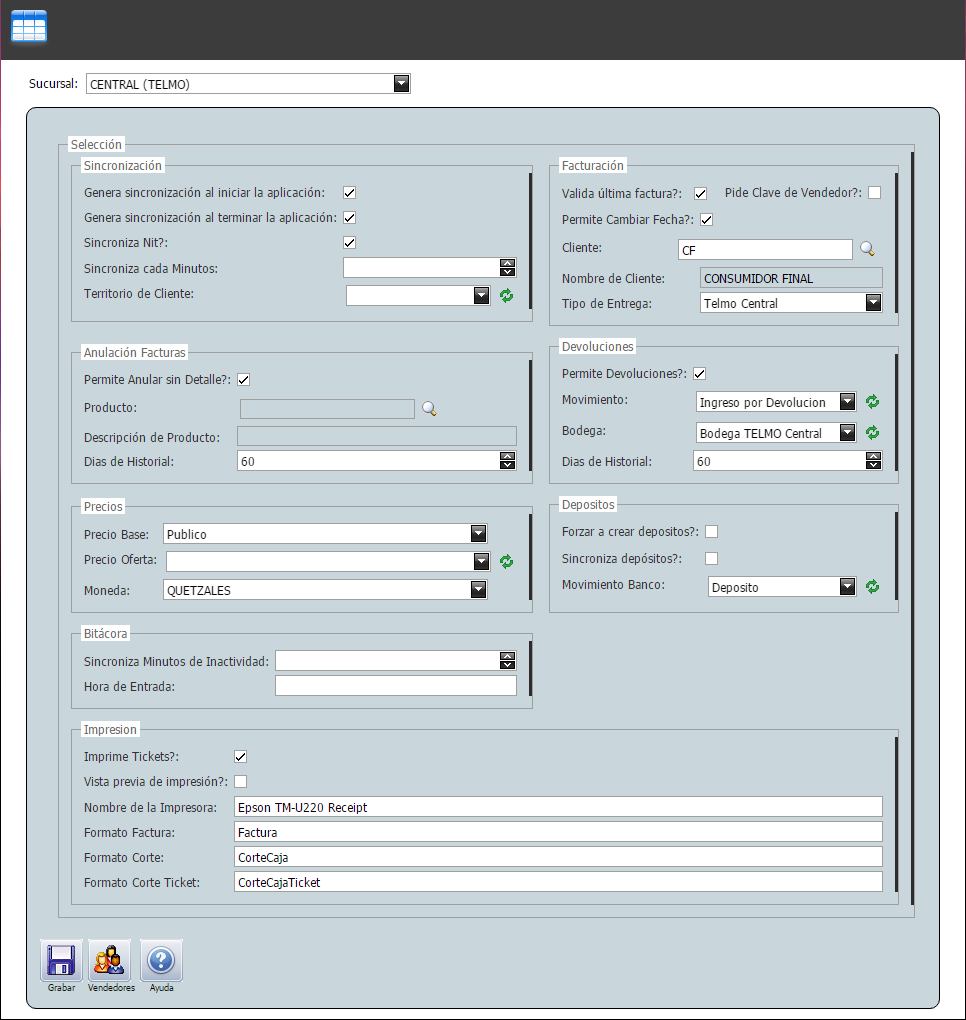 Configuracion POS Nube
