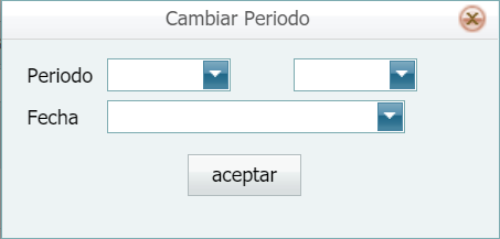 Partidas Partidas de Trabajo Cambiar Periodo