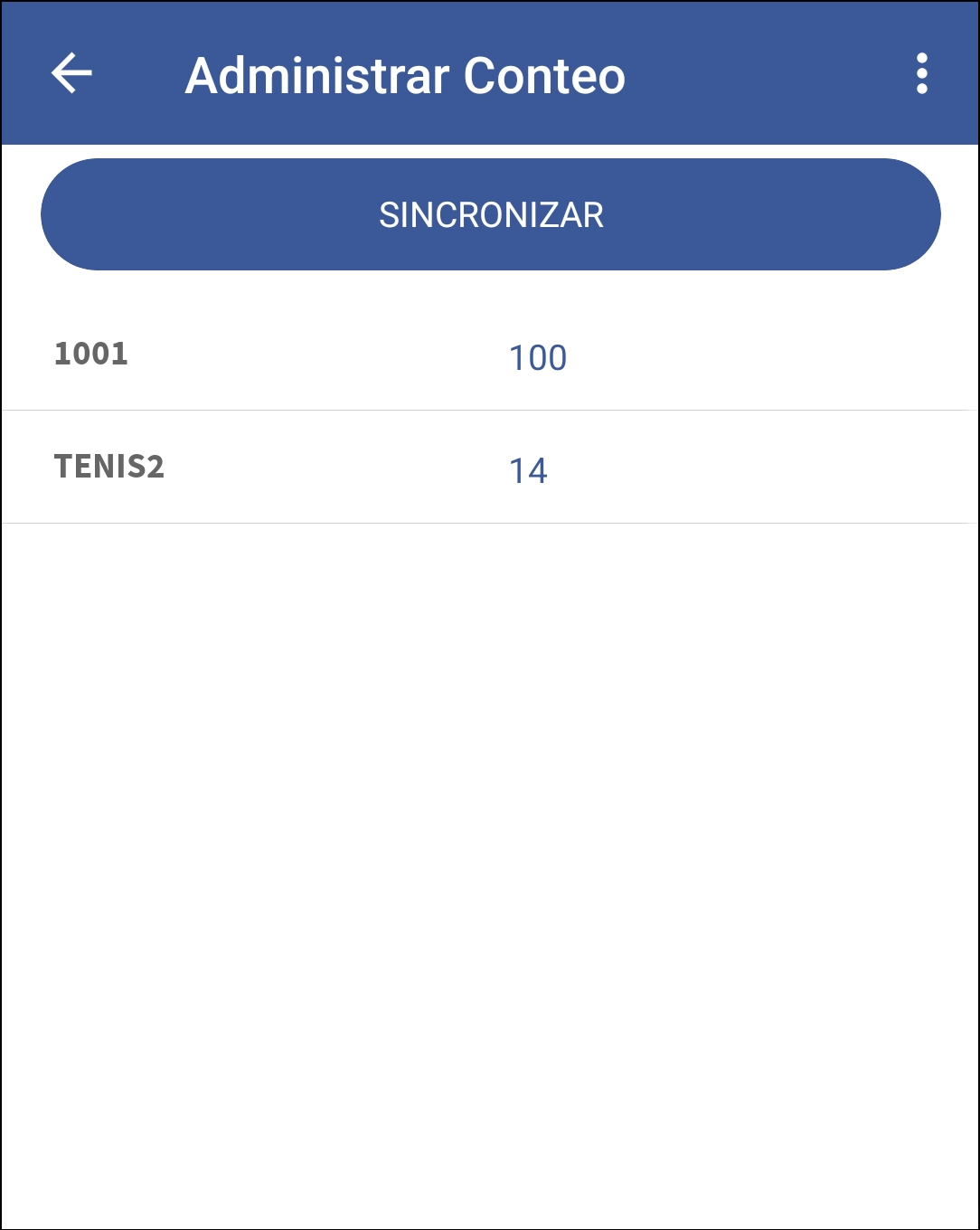 GOMserver App Conteo Administrar Ventana